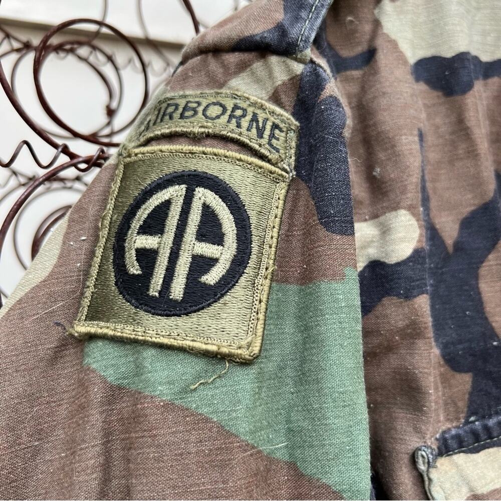 Vintage Old School Camo US Army Airborne Coat Cold Weather Field Medium Short - Picture 6 of 12